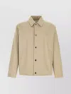 Burberry Gabardine Jacket With Collared Neck And Side Pockets