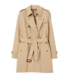 Burberry Kensington Quilted Short Org 2 Coat With Hood In Yellow