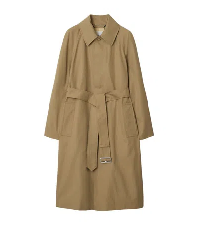 Burberry Gabardine Car Coat In Brown