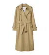 Burberry Waterloo Beige Double-breasted Trench Coat With Classic Collar And Belt Closure In Cotton Woman In Brown