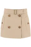 BURBERRY GABARDINE MINI TRENCH SKIRT