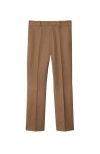 Burberry Gabardine Tailored Trousers In Warm Cocoa