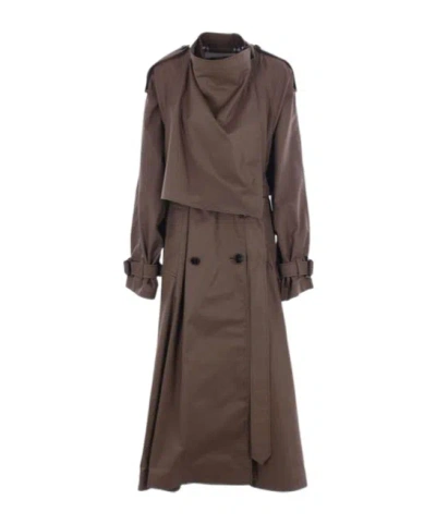 Burberry Gabardine Trench Coat In Multi