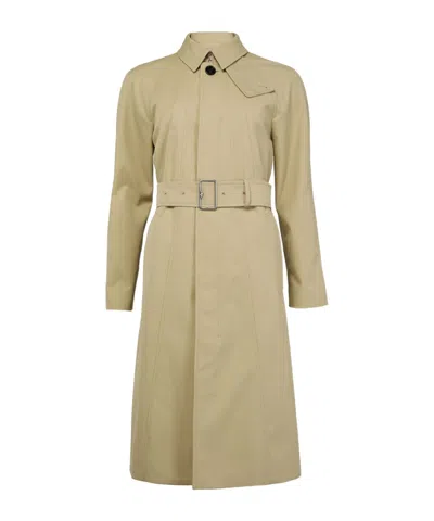 Burberry Gabardine Trench Coat In Beige