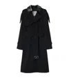 Burberry Detachable-collar Trench Coat In Black