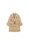 Burberry Belted Gabardine Trench Coat In Honey