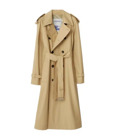 BURBERRY BURBERRY GABARDINE DOUBLE-BREASTED BELTED TRENCH COAT