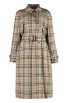 Burberry Gabardine Trench Coat In Neutral