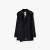 Burberry Women's Straight Cut Trench Jacket In Black