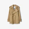 Burberry Belted Trench Jacket In Flax