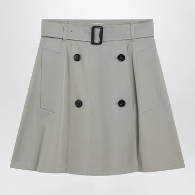Burberry Gabardine Trench Mini Skirt In Beige