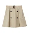 Burberry Beige Trench Mini Skirt In Gabardine In Neutral