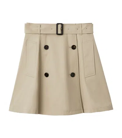 BURBERRY GABARDINE TRENCH MINI SKIRT