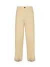 Burberry Classic Straight-leg Pants With Distinctive Check Cuffs In Multi