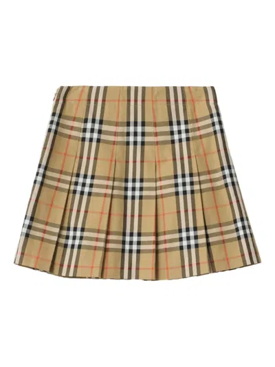 Burberry Kids' "gabrielle" Chk Skirt In Multi