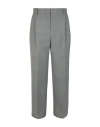Burberry Gaelle Wide-leg Trousers Woman Pants Grey Size 10 Wool In Grey