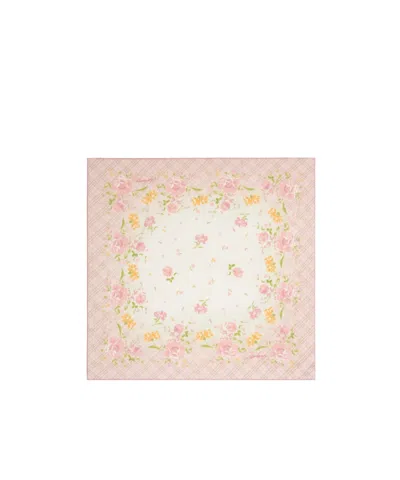 Burberry Garden Party Silk Scarf In Pink