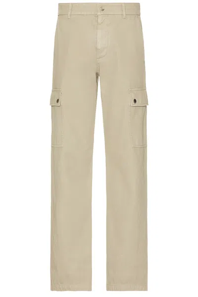 Burberry Garment Dyed Zip Back Cargo Pants In Brown