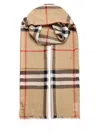 Burberry Silk Gauze Maxi Scarf In Beige