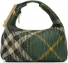 Burberry Peg Handbag In Green