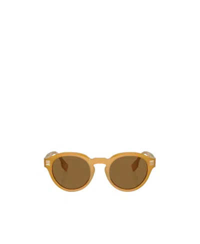 Burberry Geometric Box Logo Sunglasses In Brown
