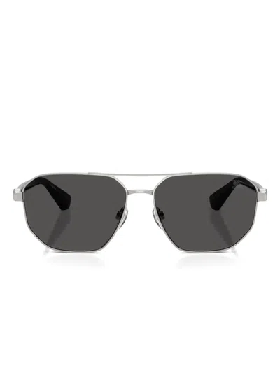 Burberry Geometric-frame Sunglasses In Gray