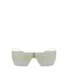 Burberry Geometric Frame Sunglasses In Gold