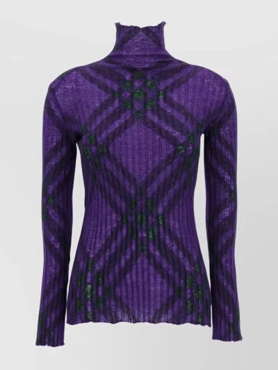 Burberry Ribbed Printed Jumper In Multi