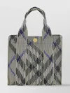 Burberry Geometric Tartan Print Shoulder Tote Bag