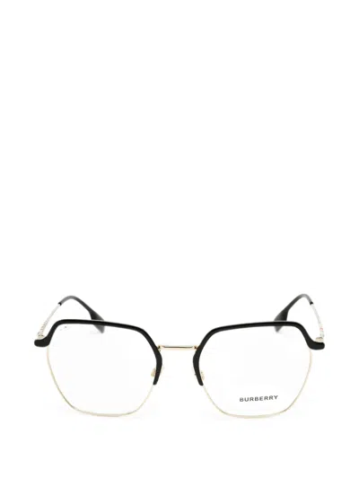 Burberry Geometric-frame Glasses In Gold