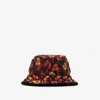 Burberry Geranium-print Quilted Bucket Hat In Red