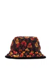 Burberry Geranium-print Quilted Bucket Hat In Red
