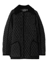 Burberry Diamond Quilted Thermoregulated Barn Jacket In Black