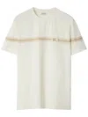 Burberry Men's Striped Cotton T-shirt In White