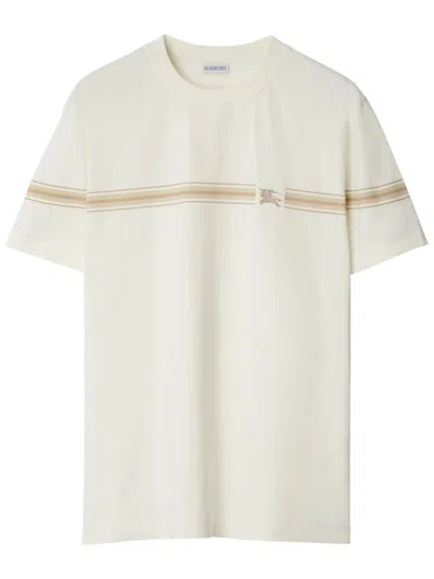 BURBERRY STRIPED COTTON T-SHIRT
