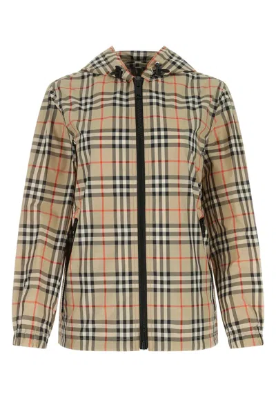 Burberry Jacket Woman Color Beige In Multi