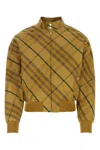Burberry Check Motif Zip-up Bomber Jacket