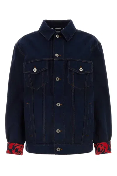 Burberry Cotton Denim Jacket In Blue