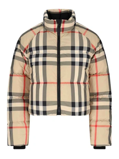 Burberry Giacca Bomber In Beige