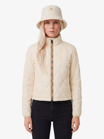 Burberry Giacca Bramford In Nylon Trapuntato In Neutral