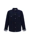 Burberry Denim Jacket With Chest Pockets And Contrast Stitching