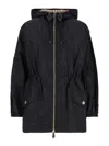 Burberry Windbreaker With Hood In Black
