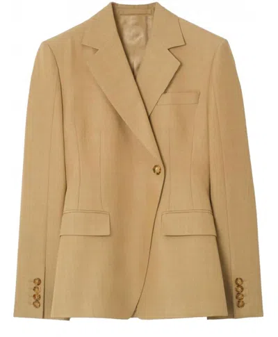Burberry Claudete Double-breasted Jacket In Neutrals