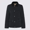 Burberry Quilted Nylon Jacket In Black/sand