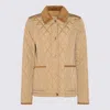 Burberry Padded Jackets With Corduroy Collar In Neutral
