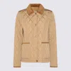 Burberry Padded Jackets With Corduroy Collar In Neutral