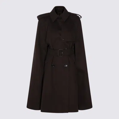 BURBERRY BURBERRY DARK BROWN CASHMERE COAT