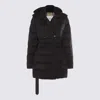 Burberry Double-breasted Kent Long Puffer Coat With Belt In Black