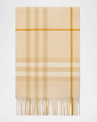 BURBERRY GIANT CHECK CASHMERE SCARF