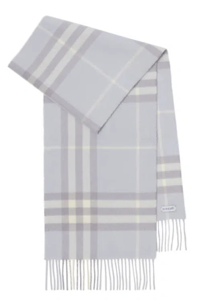 Burberry Giant Check Cashmere Scarf In Gray